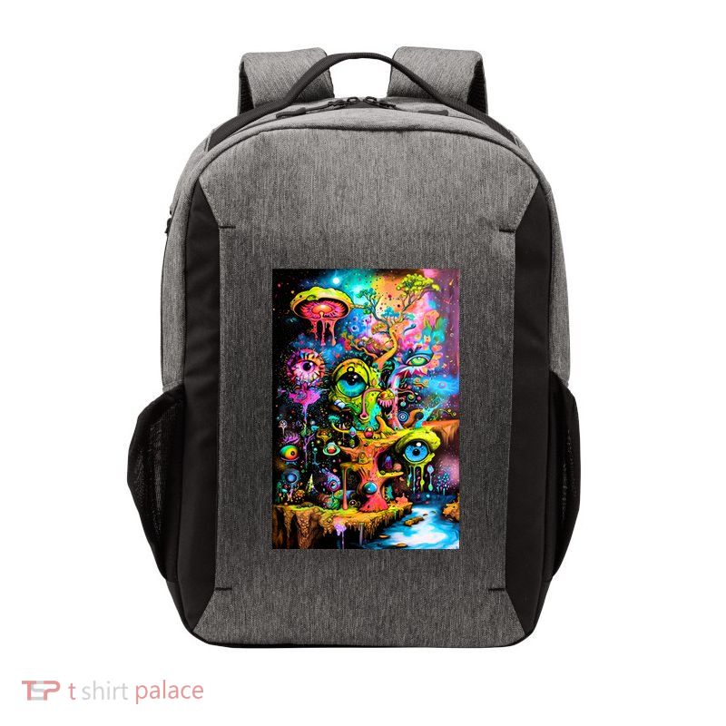 Surreal Vision: A Psychedelic Dreamscape Vector Backpack