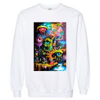 Surreal Vision: A Psychedelic Dreamscape Garment-Dyed Sweatshirt