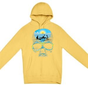 Summer Vacation Beach Skull Lover Cool Rowing Premium Pullover Hoodie