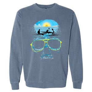 Summer Vacation Beach Skull Lover Cool Rowing Garment-Dyed Sweatshirt