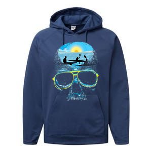 Summer Vacation Beach Skull Lover Cool Rowing Performance Fleece Hoodie