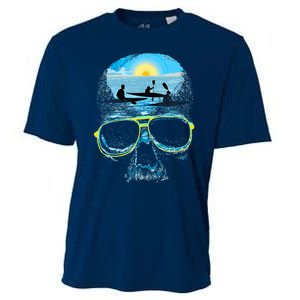 Summer Vacation Beach Skull Lover Cool Rowing Cooling Performance Crew T-Shirt