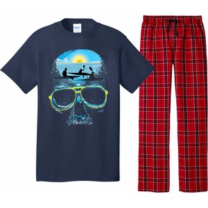 Summer Vacation Beach Skull Lover Cool Rowing Pajama Set