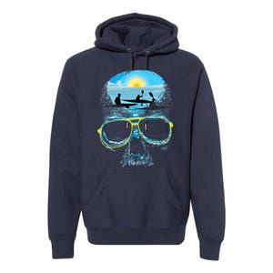 Summer Vacation Beach Skull Lover Cool Rowing Premium Hoodie