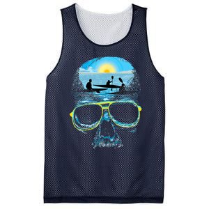 Summer Vacation Beach Skull Lover Cool Rowing Mesh Reversible Basketball Jersey Tank