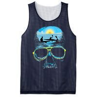 Summer Vacation Beach Skull Lover Cool Rowing Mesh Reversible Basketball Jersey Tank