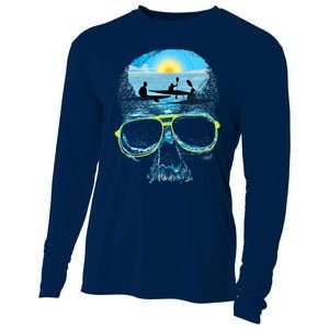 Summer Vacation Beach Skull Lover Cool Rowing Cooling Performance Long Sleeve Crew