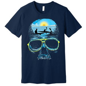 Summer Vacation Beach Skull Lover Cool Rowing Premium T-Shirt