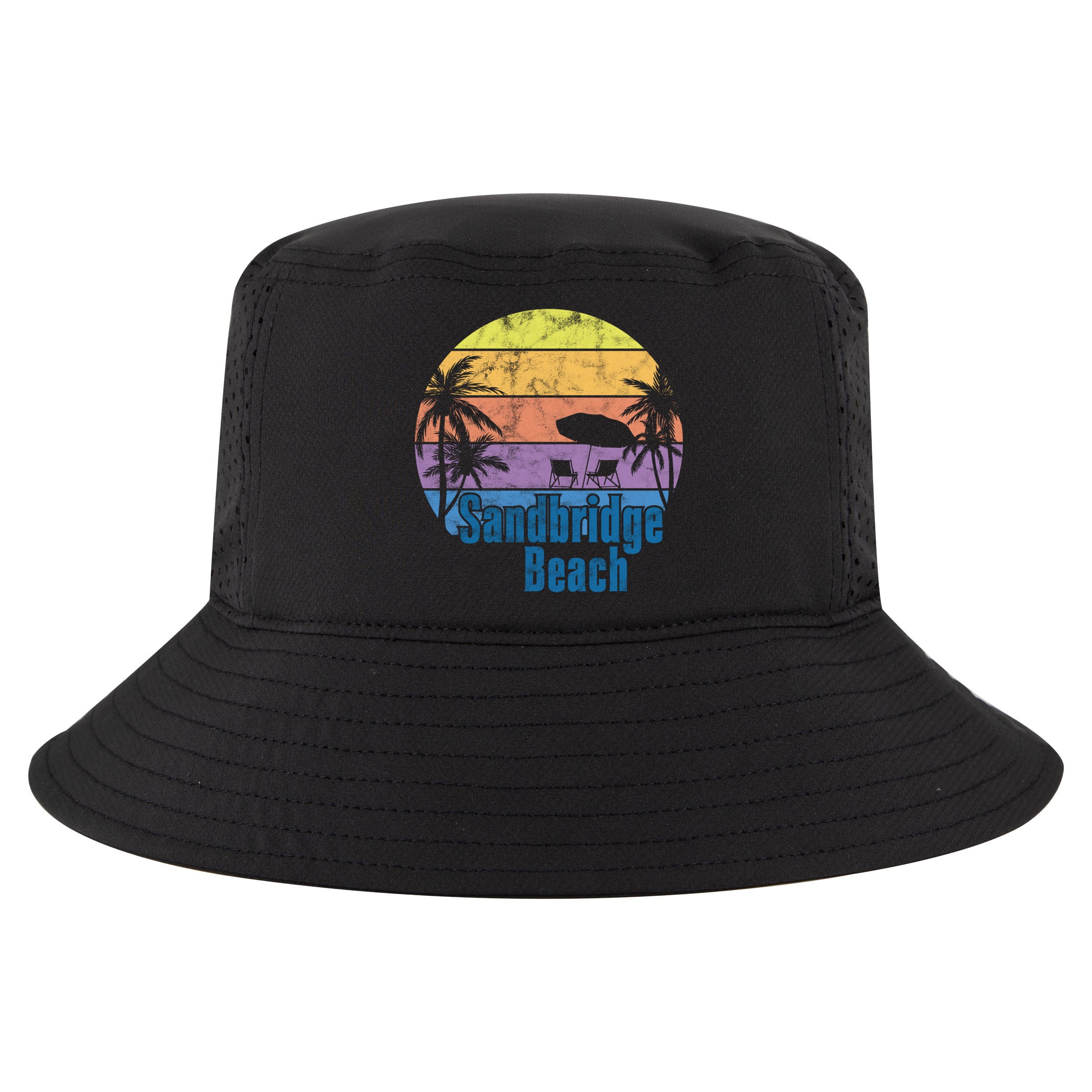 Sandbridge Virginia Beach Retro Sunset Family Beach Vacation Gift Cool Comfort Performance Bucket Hat