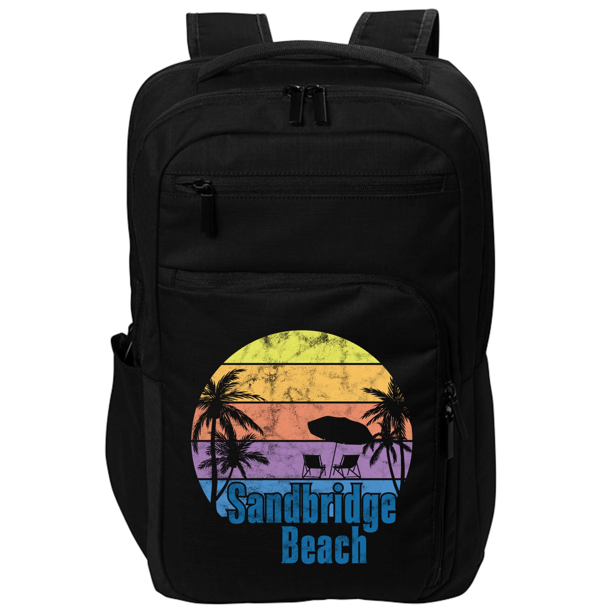 Sandbridge Virginia Beach Retro Sunset Family Beach Vacation Gift Impact Tech Backpack