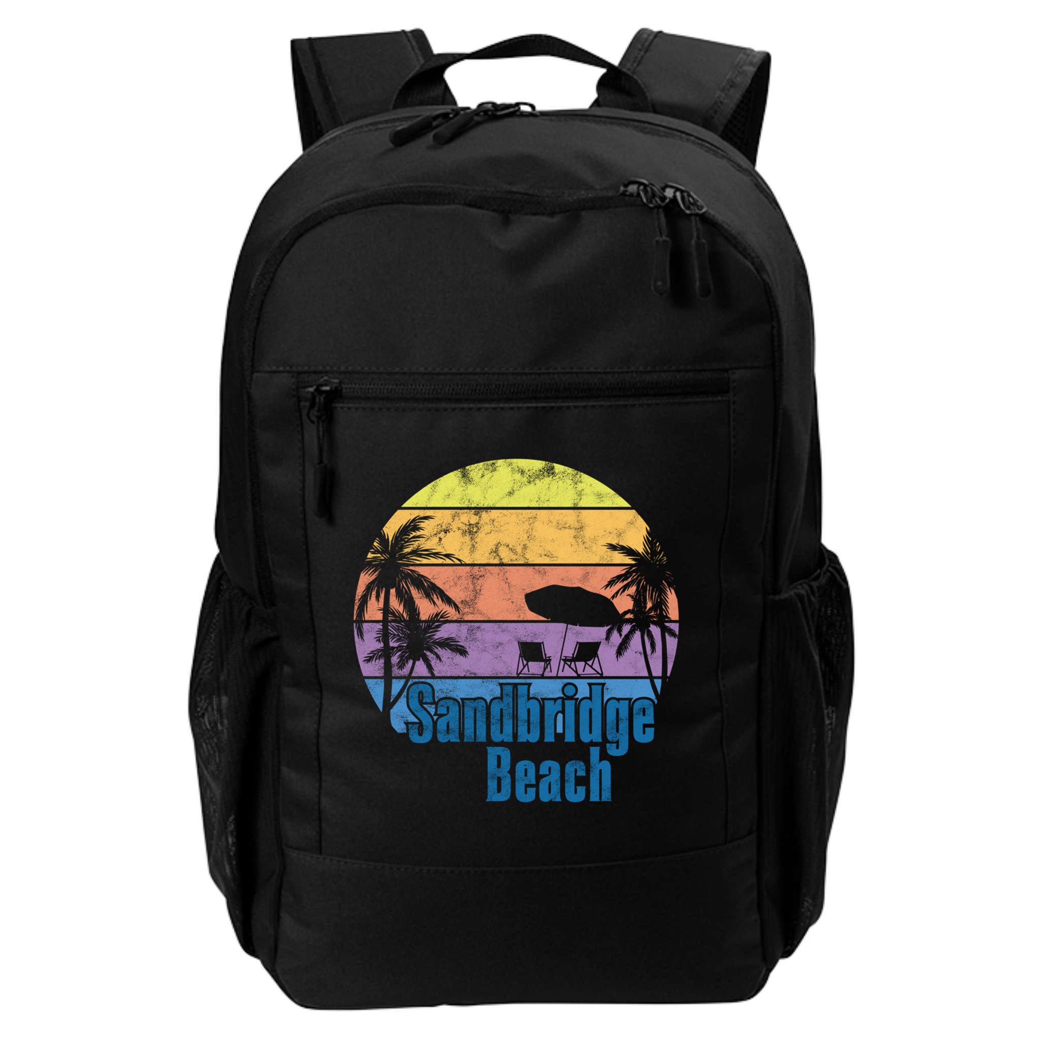 Sandbridge Virginia Beach Retro Sunset Family Beach Vacation Gift Backpack