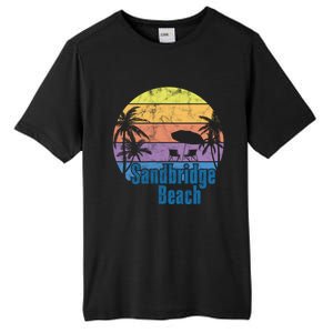 Sandbridge Virginia Beach Retro Sunset Family Beach Vacation Gift Tall Fusion ChromaSoft Performance T-Shirt