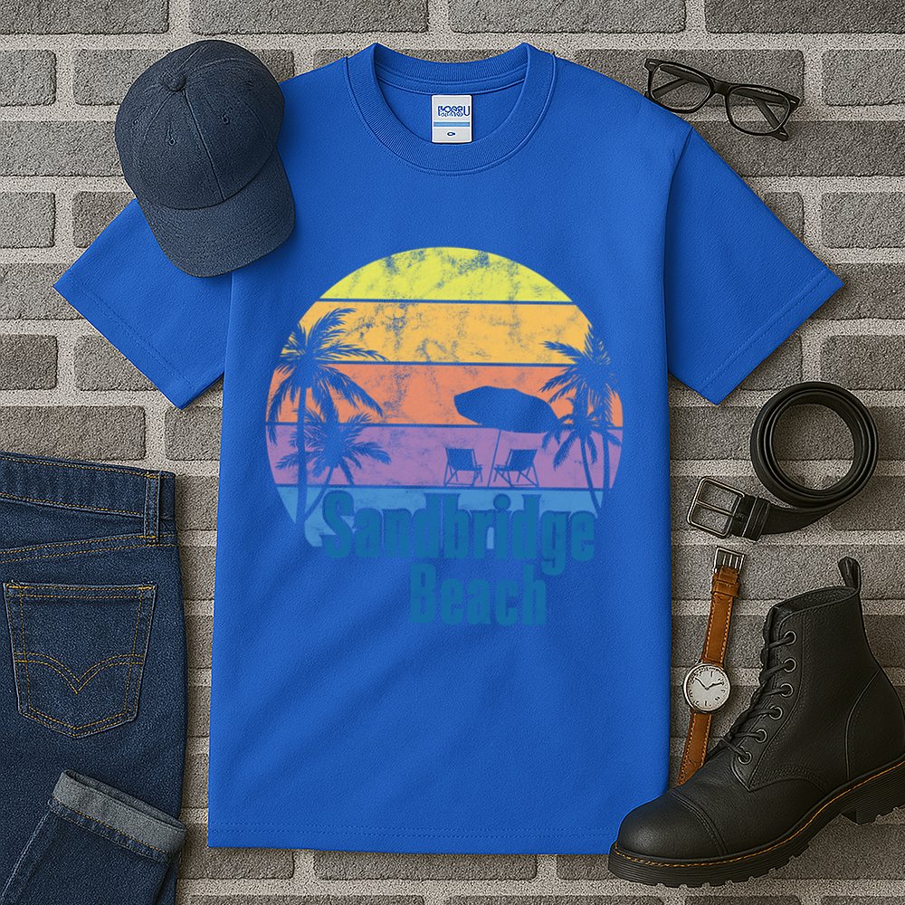 Sandbridge Virginia Beach Retro Sunset Family Beach Vacation Gift Tall T-Shirt