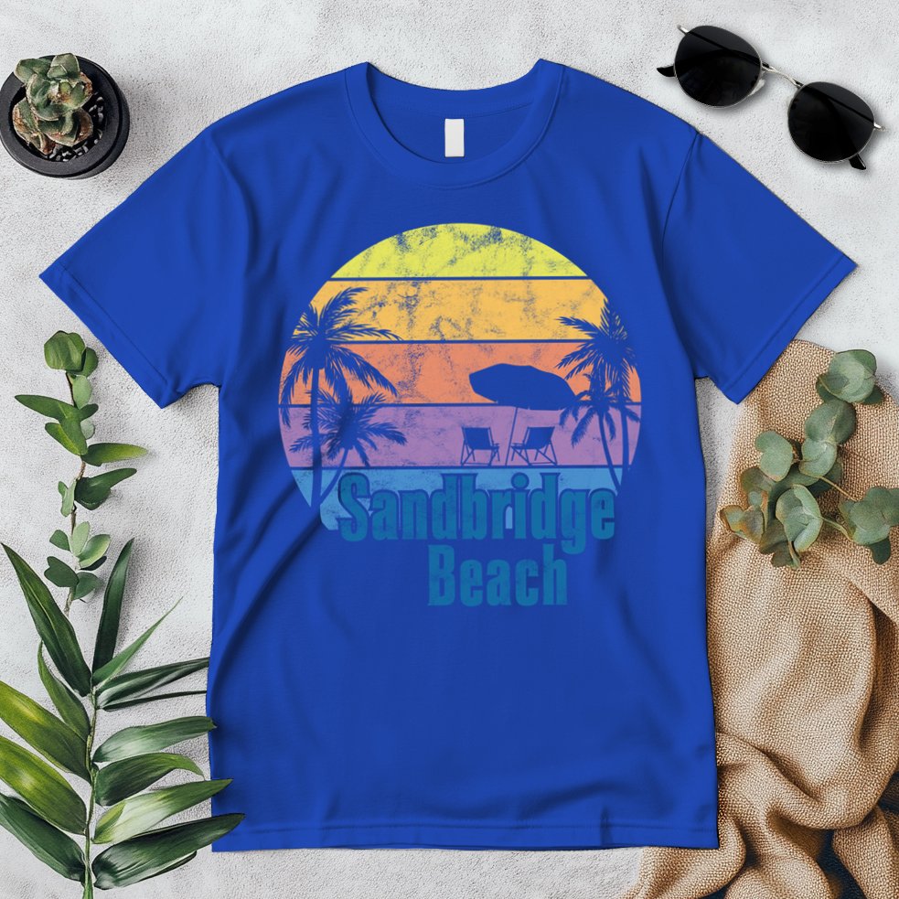 Sandbridge Virginia Beach Retro Sunset Family Beach Vacation Gift Premium T-Shirt