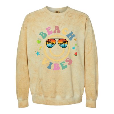 Summer Vacation Beach Vibes Stylish Beach Colorblast Crewneck Sweatshirt