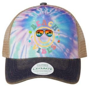 Summer Vacation Beach Vibes Stylish Beach Legacy Tie Dye Trucker Hat