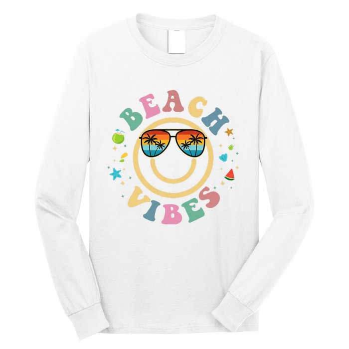 Summer Vacation Beach Vibes Stylish Beach Long Sleeve Shirt