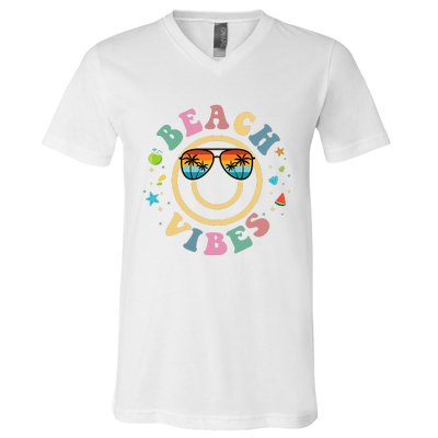 Summer Vacation Beach Vibes Stylish Beach V-Neck T-Shirt