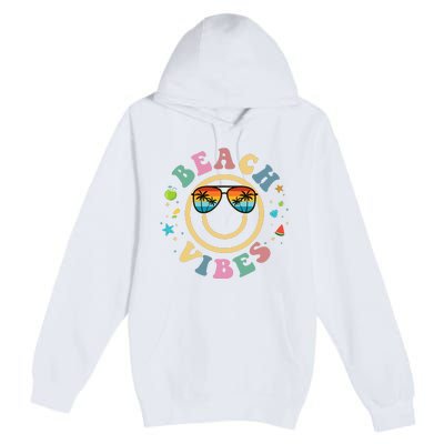 Summer Vacation Beach Vibes Stylish Beach Premium Pullover Hoodie