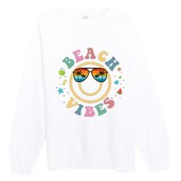 Summer Vacation Beach Vibes Stylish Beach Premium Crewneck Sweatshirt