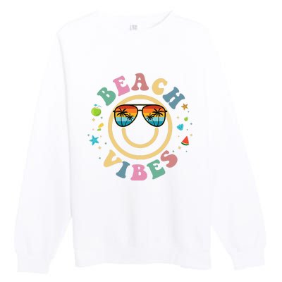 Summer Vacation Beach Vibes Stylish Beach Premium Crewneck Sweatshirt