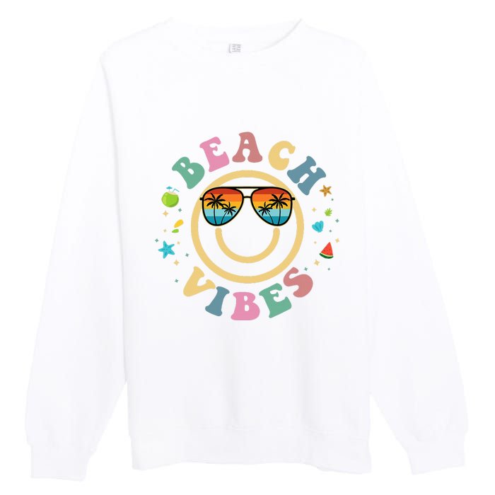 Summer Vacation Beach Vibes Stylish Beach Premium Crewneck Sweatshirt