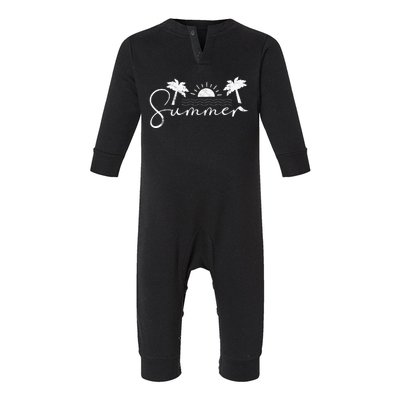 Summer Vintage Beach Infant Fleece One Piece