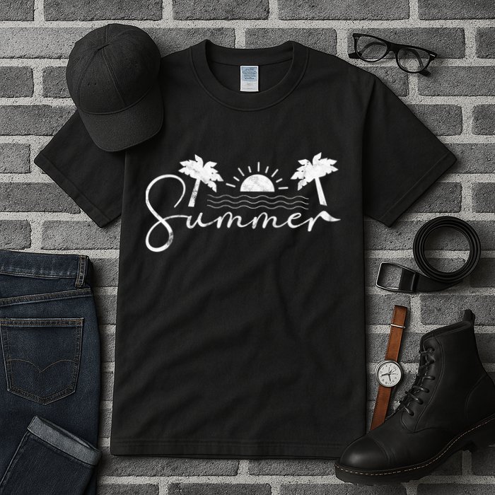 Summer Vintage Beach Tall T-Shirt