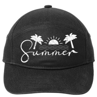 Summer Vintage Beach 7-Panel Snapback Hat