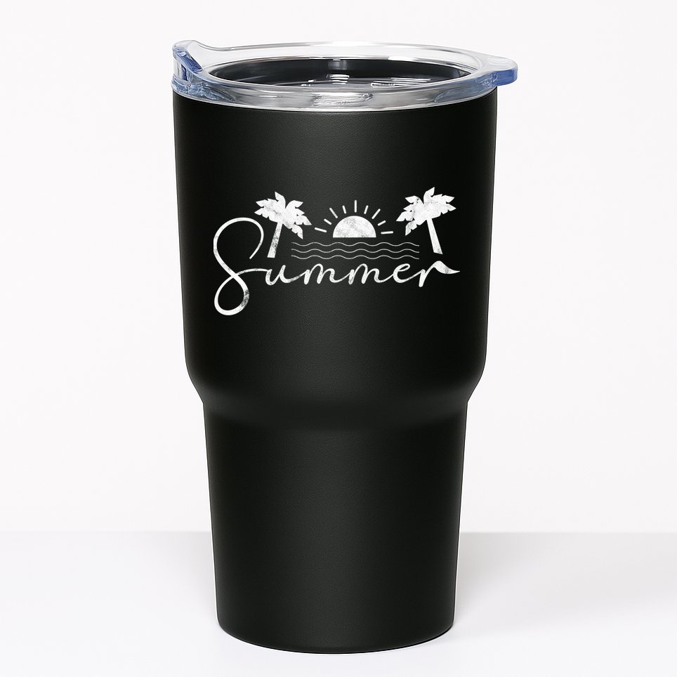 Summer Vintage Beach Tumbler