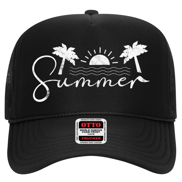 Summer Vintage Beach Trucker Hat