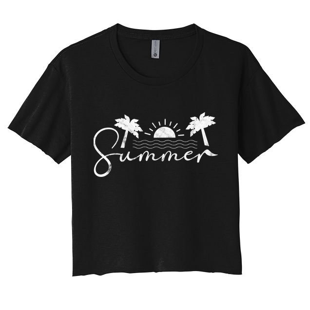 Summer Vintage Beach Crop Top