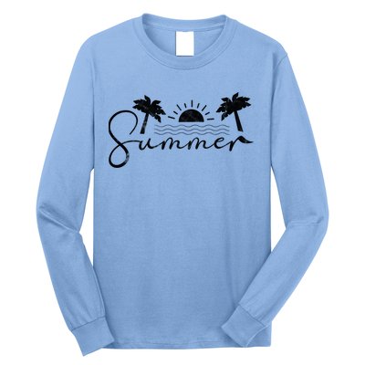 Summer Vintage Beach Long Sleeve Shirt