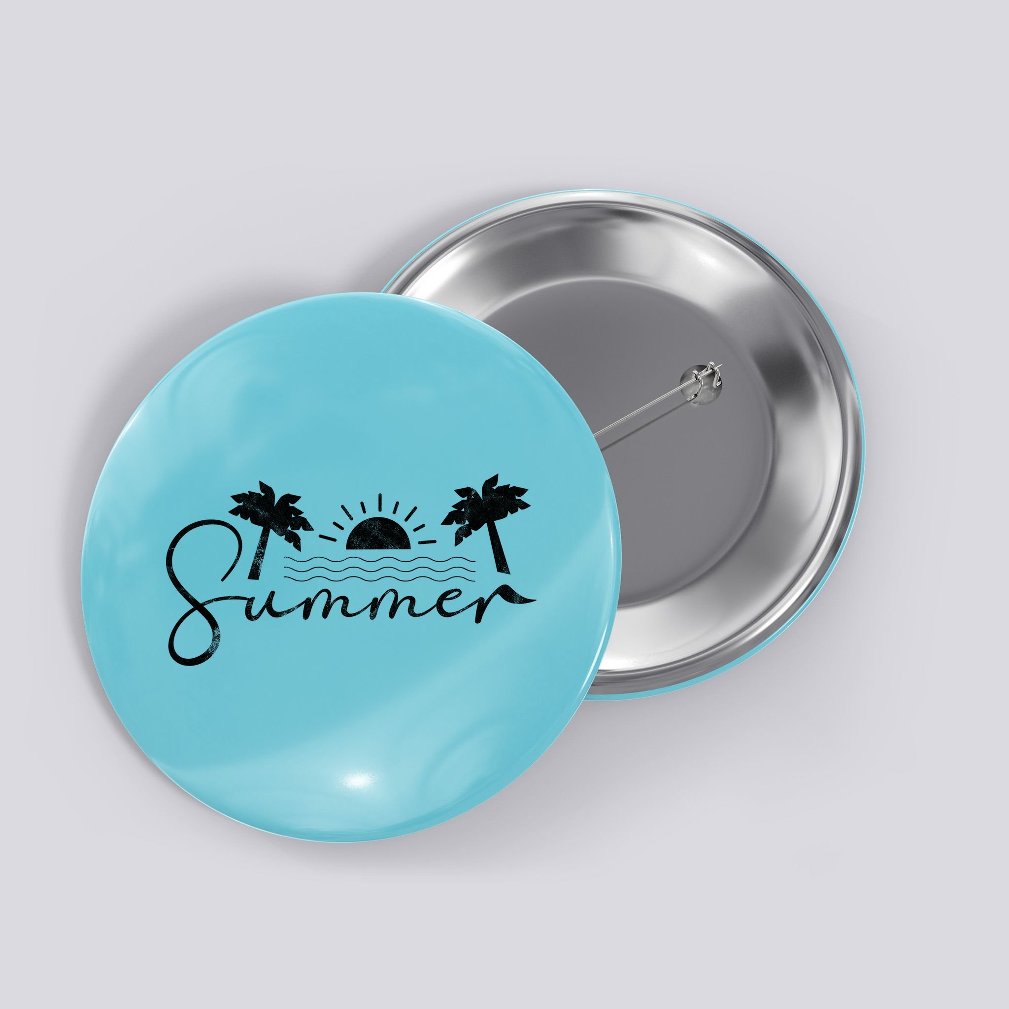 Summer Vintage Beach Button