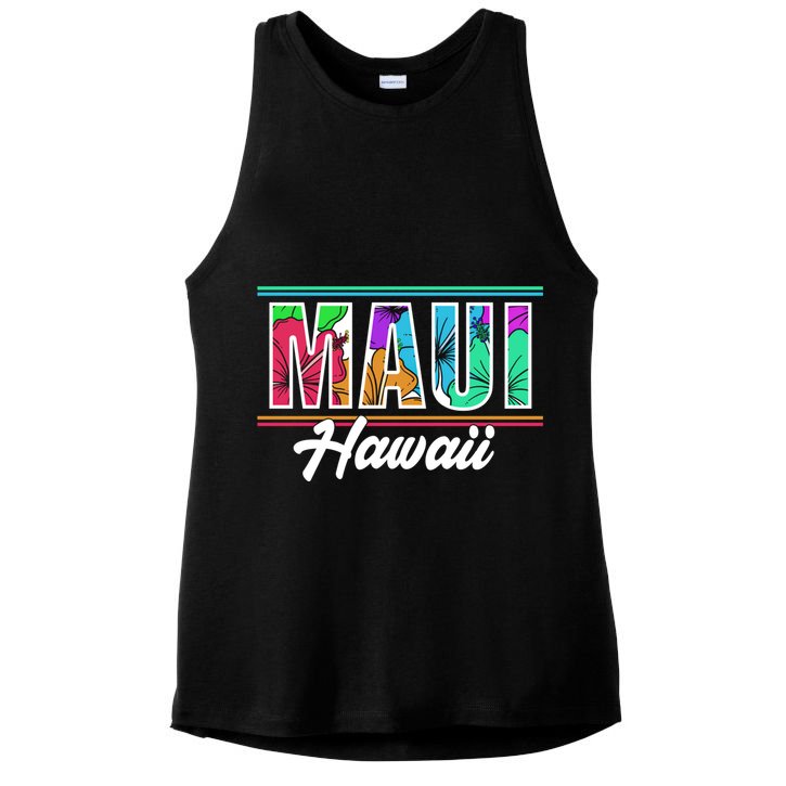Summer Vacation Beach Maui Hawaii Gift Ladies PosiCharge Tri-Blend Wicking Tank