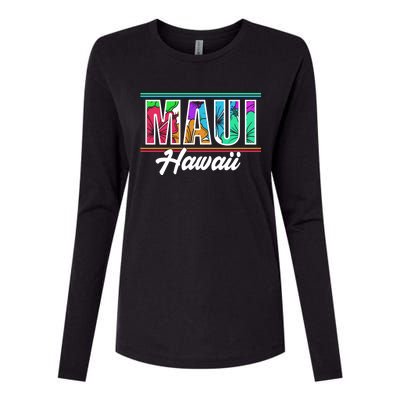 Summer Vacation Beach Maui Hawaii Gift Womens Cotton Relaxed Long Sleeve T-Shirt