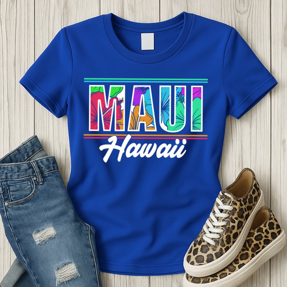 Summer Vacation Beach Maui Hawaii Gift Womens T-Shirt