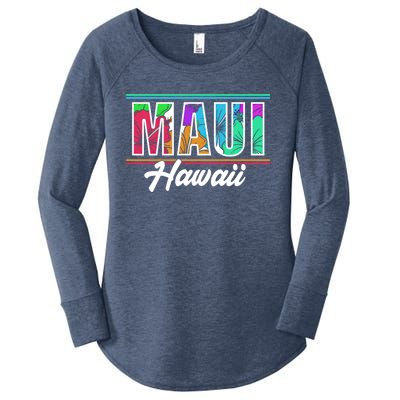 Summer Vacation Beach Maui Hawaii Gift Women's Perfect Tri Tunic Long Sleeve Shirt