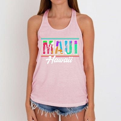 Summer Vacation Beach Maui Hawaii Gift Women's Knotted Racerback Tank