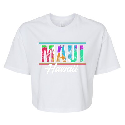 Summer Vacation Beach Maui Hawaii Gift Bella+Canvas Jersey Crop Tee