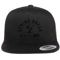 Spring Vacation Break 2025 Mode On Party Ready Beach Vibes Flat Bill Trucker Hat