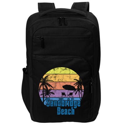 Sandbridge Virginia Beach Retro Sunset Family Beach Vacation Cute Gift Impact Tech Backpack