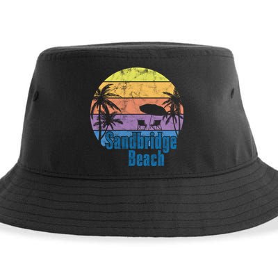 Sandbridge Virginia Beach Retro Sunset Family Beach Vacation Cute Gift Sustainable Bucket Hat