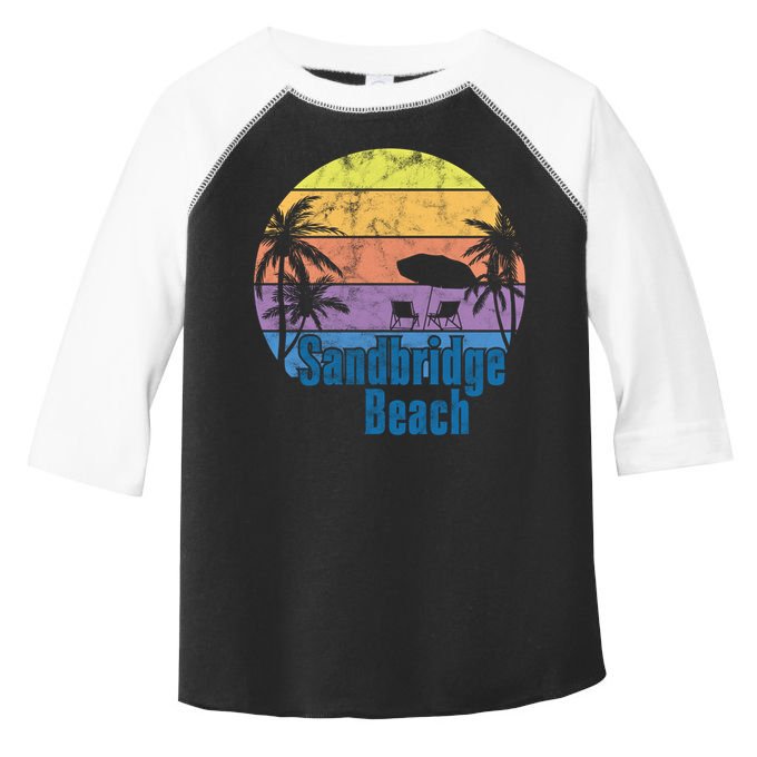 Sandbridge Virginia Beach Retro Sunset Family Beach Vacation Cute Gift Toddler Fine Jersey T-Shirt