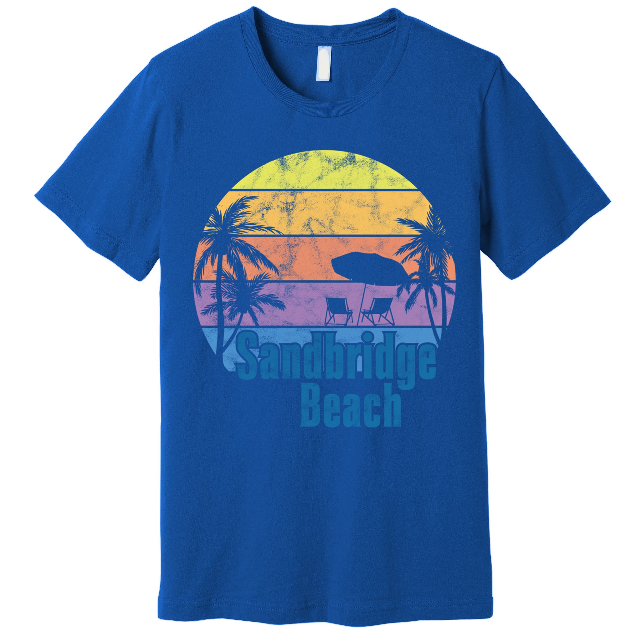 Sandbridge Virginia Beach Retro Sunset Family Beach Vacation Cute Gift Premium T-Shirt