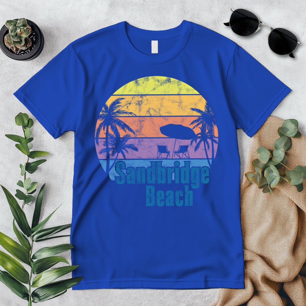 Sandbridge Virginia Beach Retro Sunset Family Beach Vacation Cute Gift Premium T-Shirt
