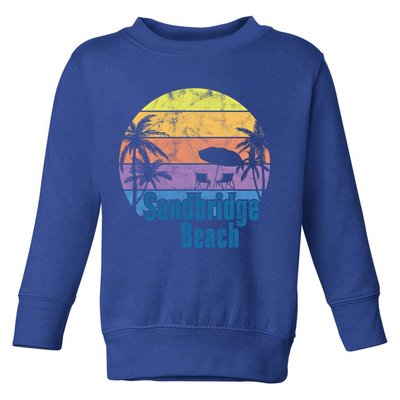 Sandbridge Virginia Beach Retro Sunset Family Beach Vacation Cute Gift Toddler Sweatshirt