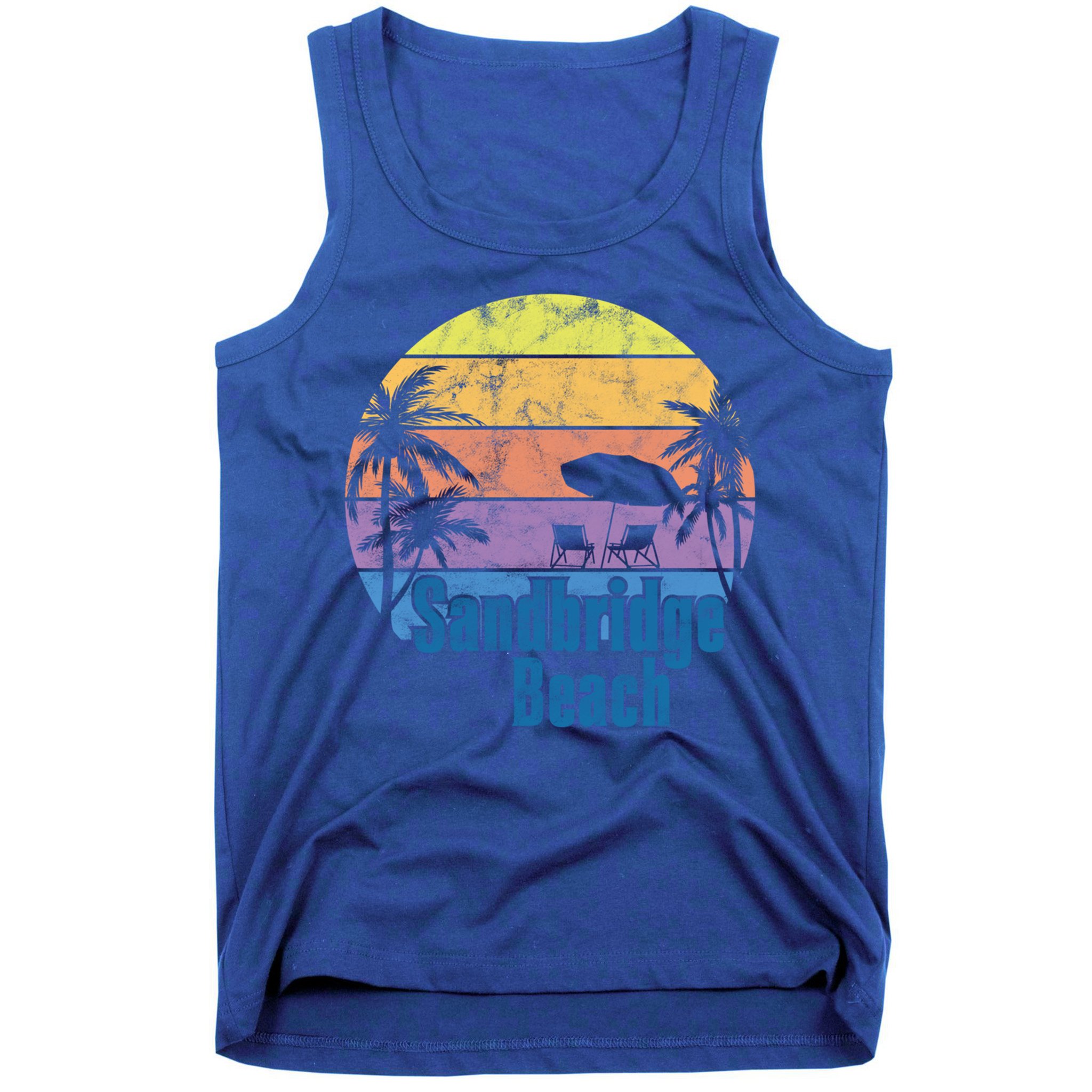 Sandbridge Virginia Beach Retro Sunset Family Beach Vacation Cute Gift Tank Top