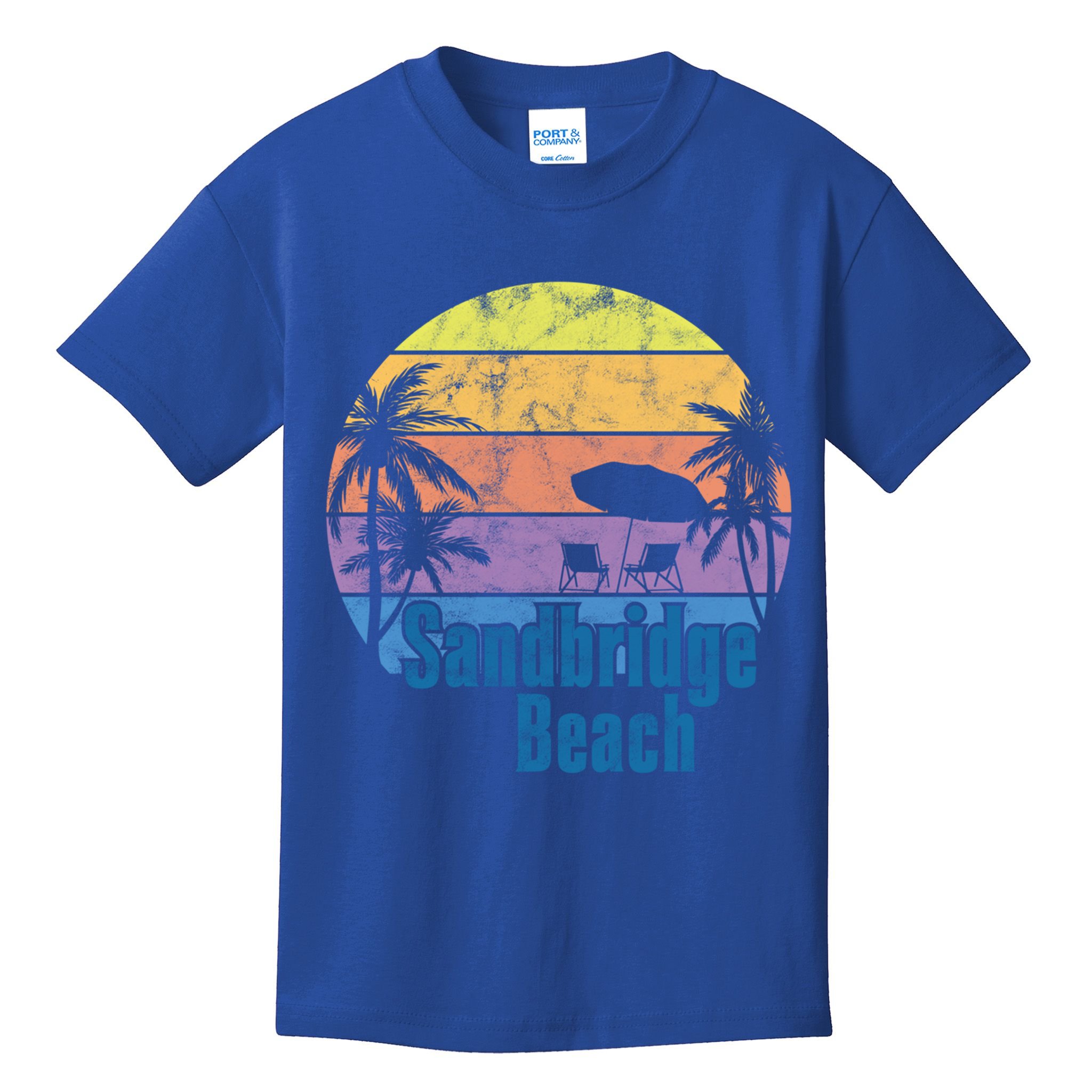 Sandbridge Virginia Beach Retro Sunset Family Beach Vacation Cute Gift Kids T-Shirt