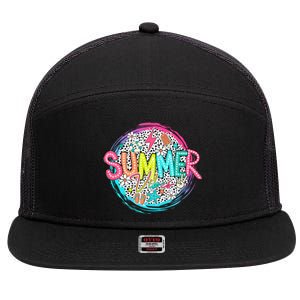 Summer Vibe Beach Vacation 7 Panel Mesh Trucker Snapback Hat